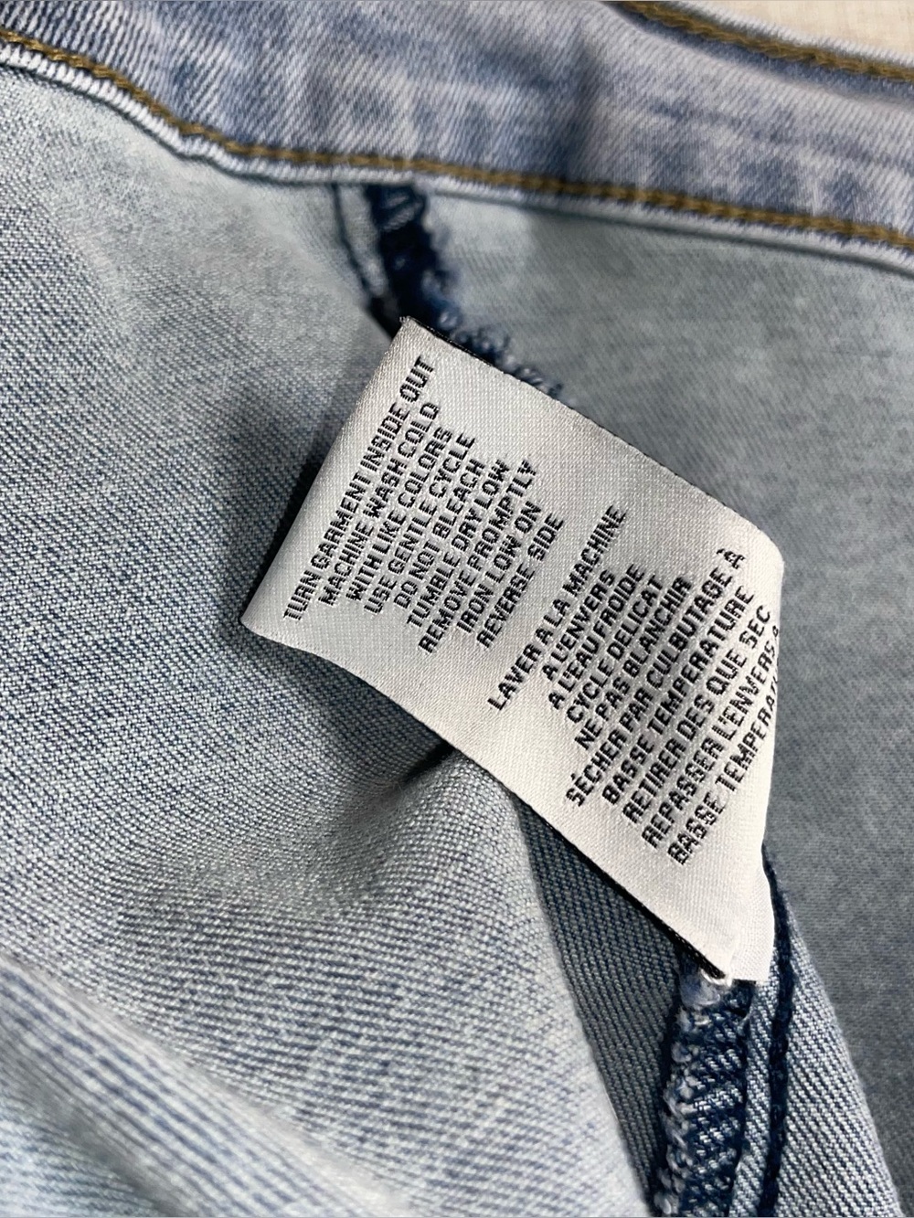 OAT New York Women’s S Hooded Cropped Denim Jacket Light Wash Boxy Relaxed Fit - Picture 10 of 13